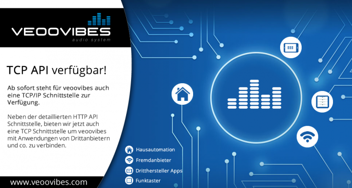 TCP/IP Schnittstelle für veoovibes verfügbar