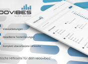 überarbeitete Hilfeseite – zur neuen veoovibes Oberfläche